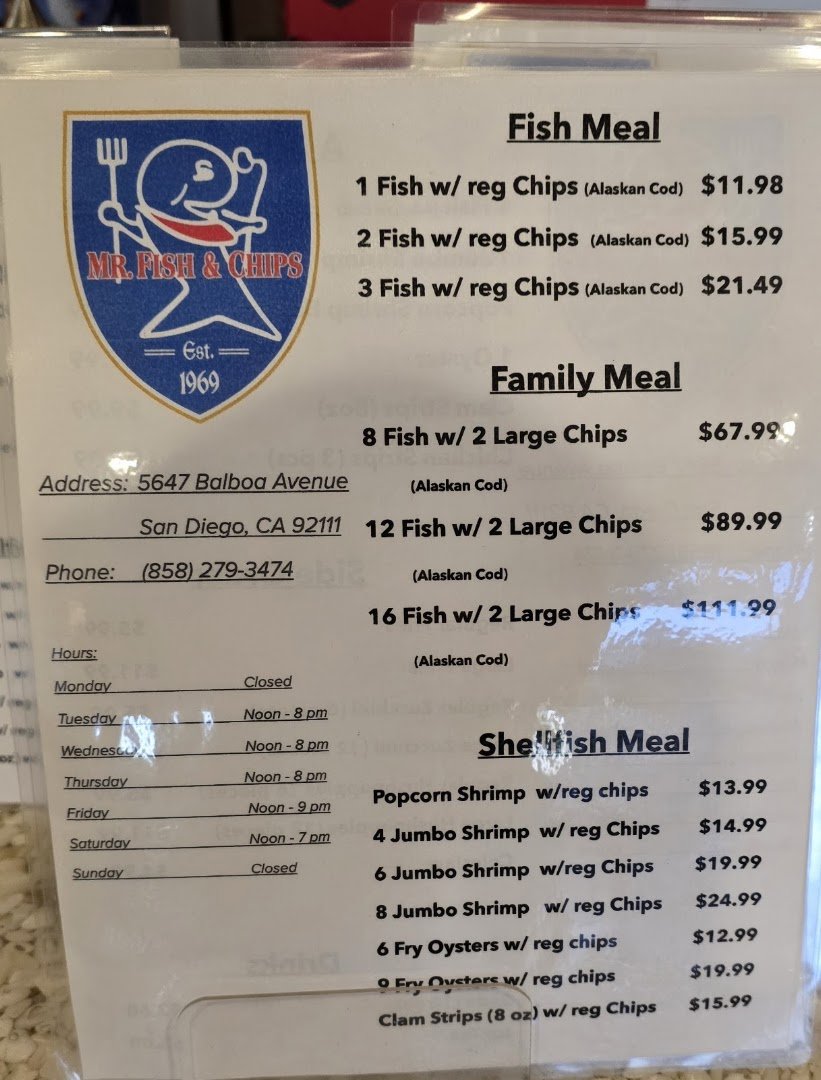 Fried seafood served in a casual counter-service setting.